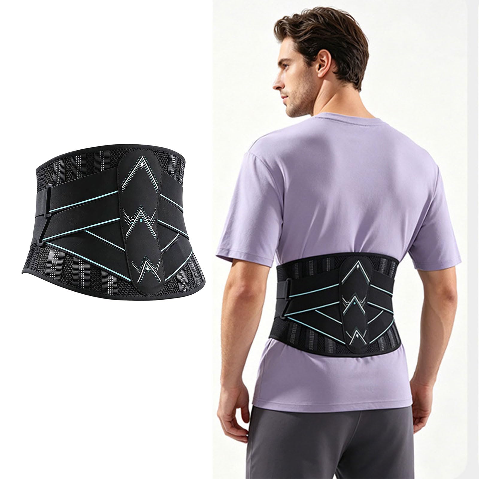 Cintura lombare elastica unisex regolabile in vita per protezioni sportive con chiusure regolabili rimovibile