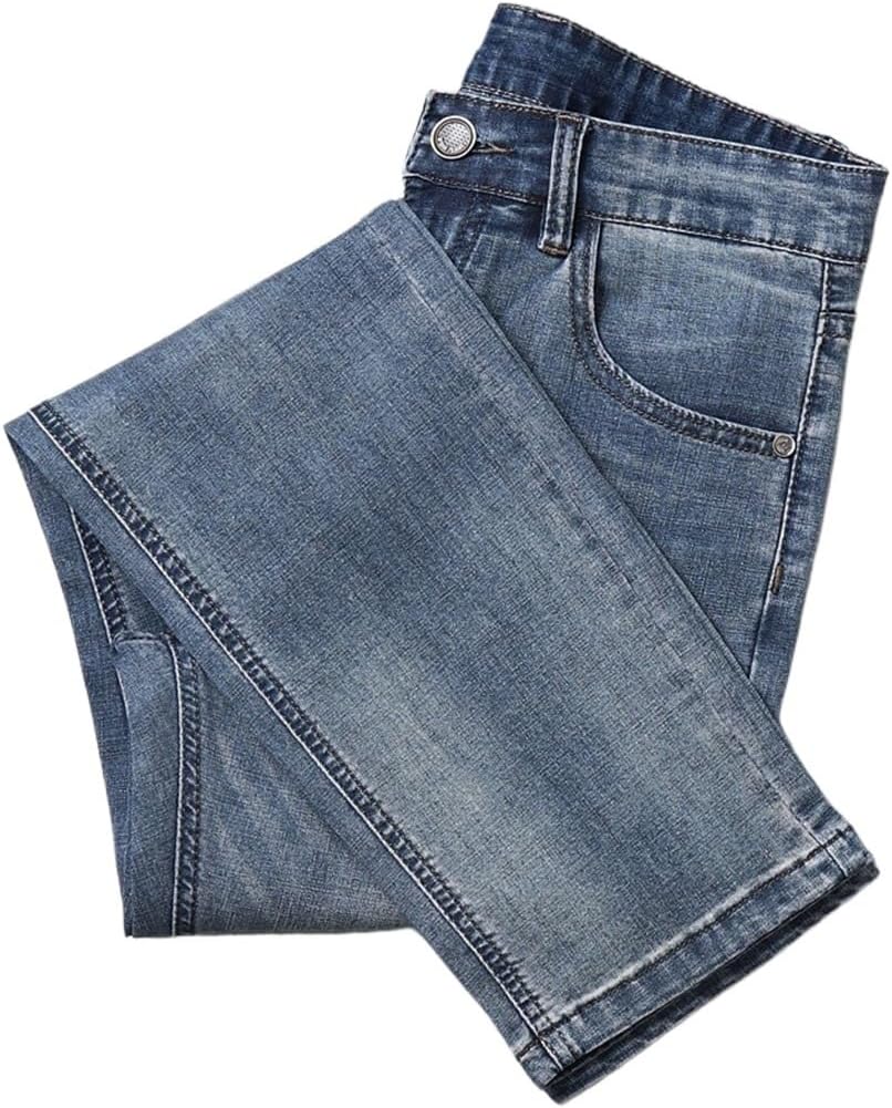Casual Biker Pants Homme Skinny Jeans Men Trousers Male Soft Slim Fit Denim Business