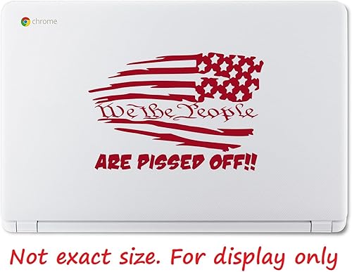Vista 55 de Red Stars Rt. - Calcomanía de vinilo con la bandera estadounidense "We The People are Pissed Off" (We The People are Pissed Off) UR Rojo