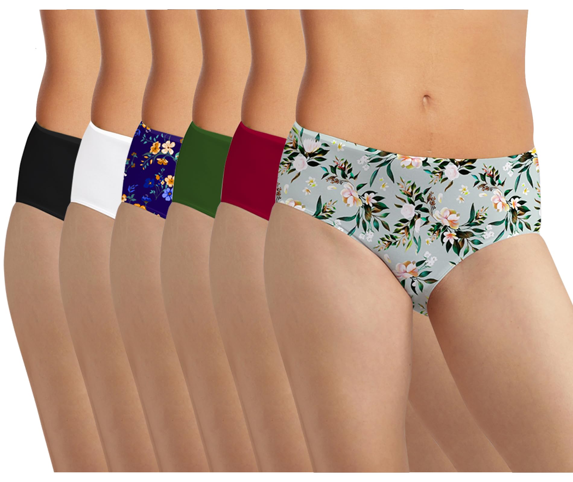 Cotton Underwear Full Coverage Regular Panty Innerwear Set for Women and Teenage Girls Hipster Brief for Daily Use Combo Pack (Assorted Prints and Colors) Multicolour-image-40