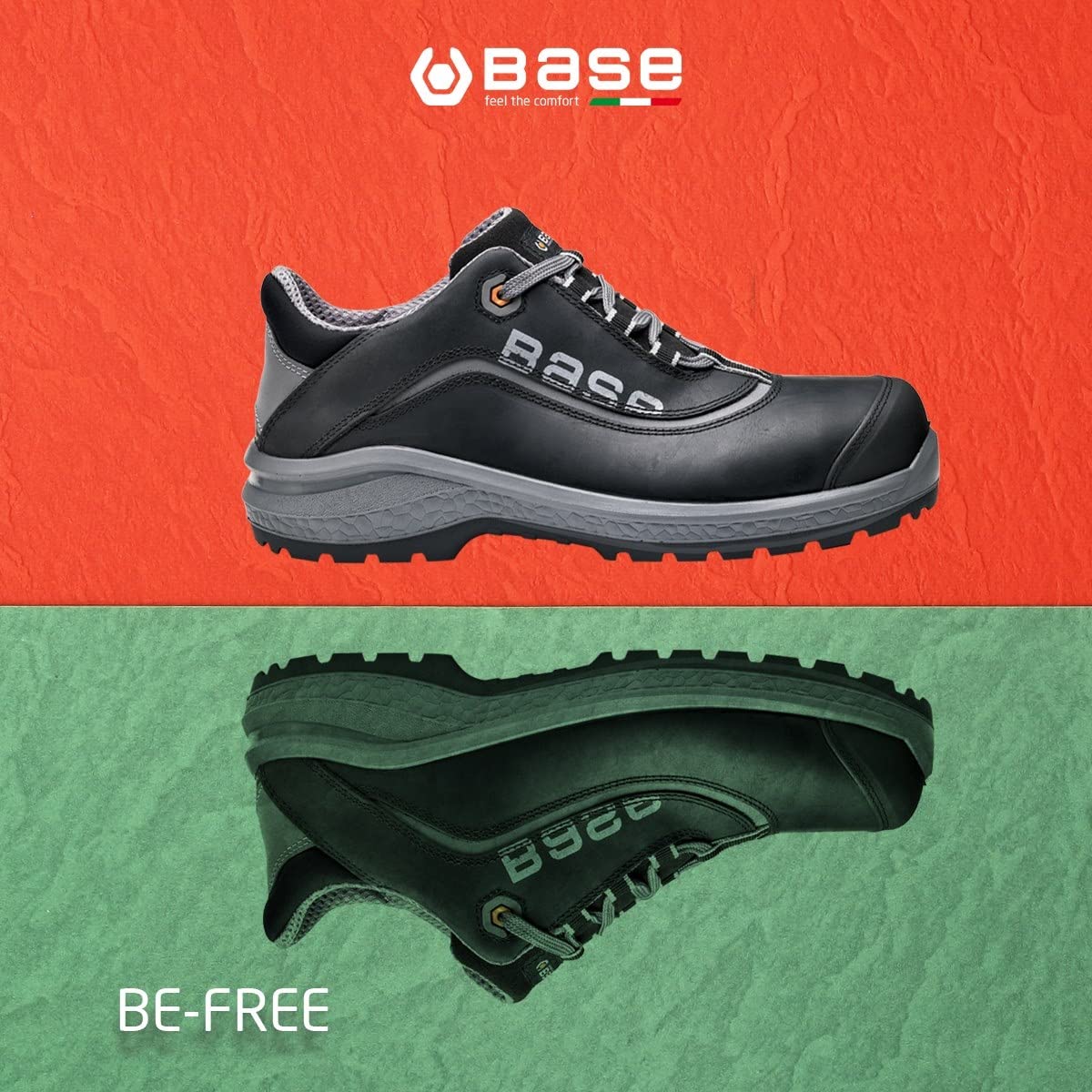 BASE Protection Be-Free Top S3 SRC Zapato de Seguridad, Talla: 50, Color: Negro/Gris, B0873BKG50