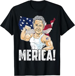 President Bill Clinton Merica 4th of July Funny Party Favor T-Shirt