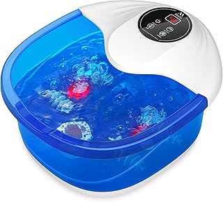 Foot Bath Misiki Foot Spa Massager with Heat, Bubbles Vibration and Temperature Control, Pedicure Foot Spa Tub with 4 Mass...