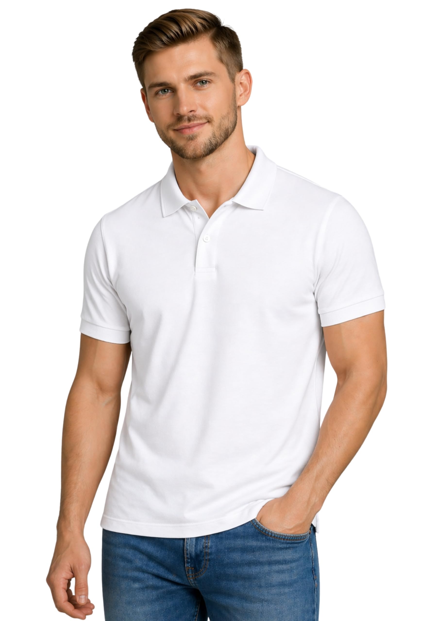 inkkr Men's Polo Neck Half Sleeve Solid T-Shirts-picture-21