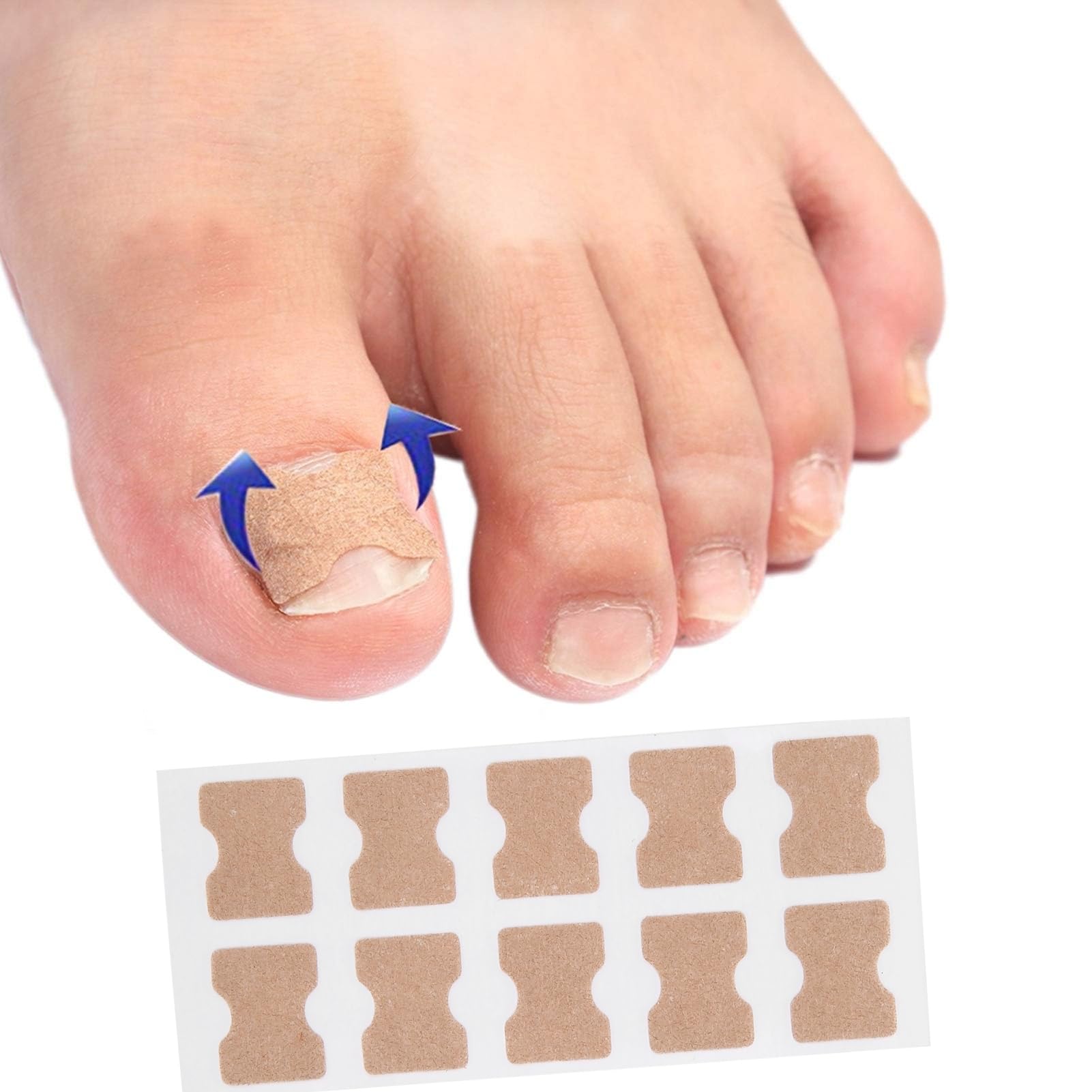 80PCS Toenail Patch, Ingrown Toenail Tool Pieces Ingrown Toenail Lifter and File Nail Patches For Ingrown Toenail