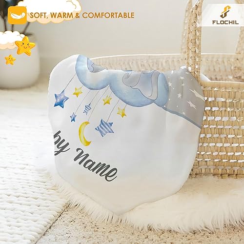 Miniatura 3 de Mantas de bebé personalizadas manta de bebé personalizada manta de bebé con nombre para niños el mejor regalo para bebé elefante recién nacido 30 x