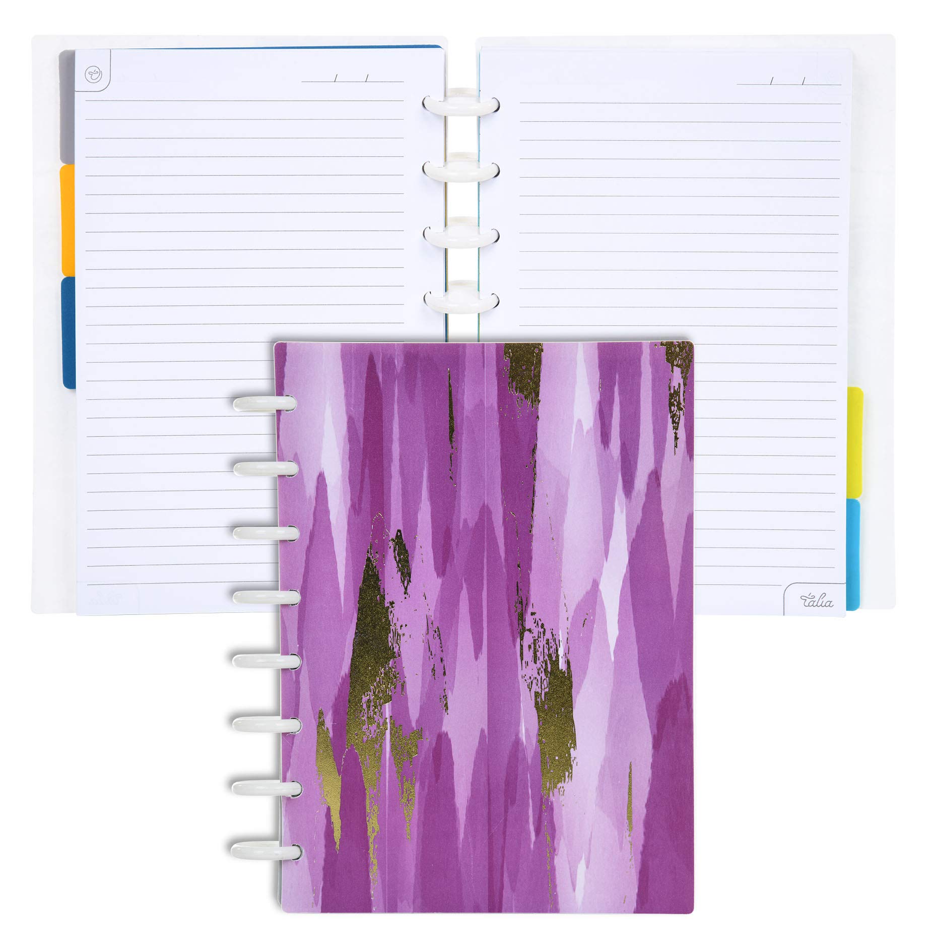 Talia Discbound Notebooks, Planner, Customizable, (xLuxe Purple, Junior (5.5in x 8.5in))