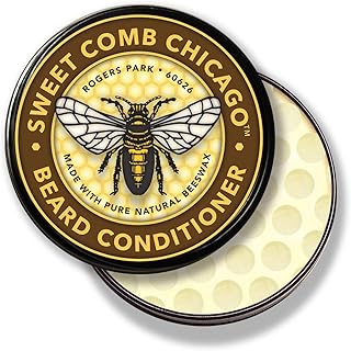 Beeswax Beard Conditioner: All NATURAL Refreshing Beard Care, STRENGTHENS and SOFTENS Beards & Mustaches - Leave in Conditioner for Men. Great for Father's Day, Birthdays and Christmas Gifts 4 oz