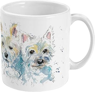 West Highland Terrier Mug Personalised Westie Dog Mug for Mum Dad Name Coffee Cup for Dog Lovers Owners Gift for Groomers and Dog Walkers - 11oz Ceramic