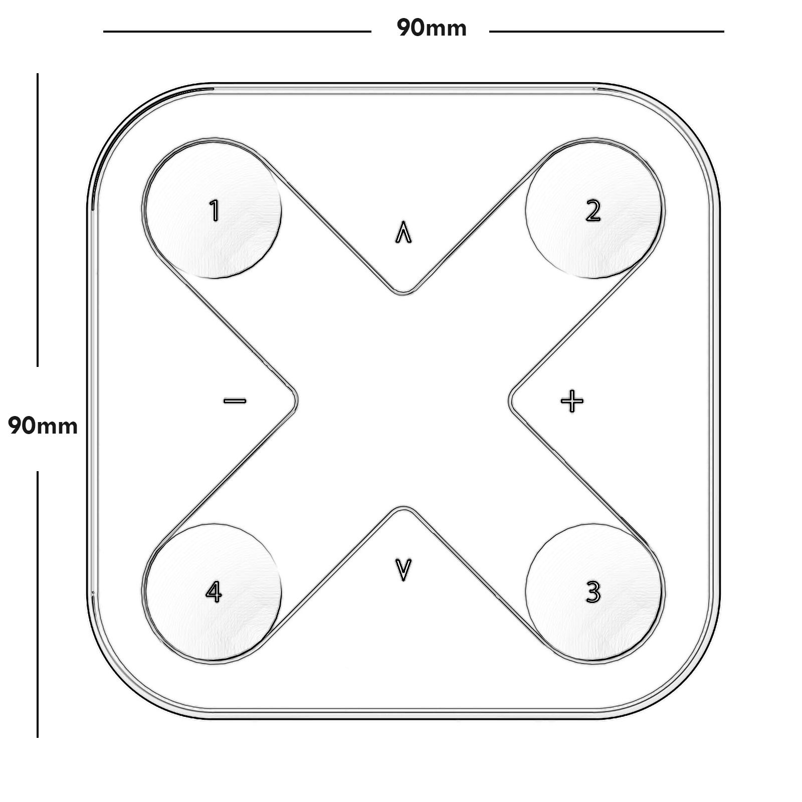 Panel de pared bluetooth controlador dimmer control luces LED CASAMBI XPRESS