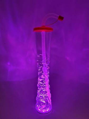 Miniatura 8 de Sweet World USA Paquete de 8 vasos de hielo para patio de 17 onzas, paquete de 8 con posavasos LED para tazas de patio, paquete de fiesta