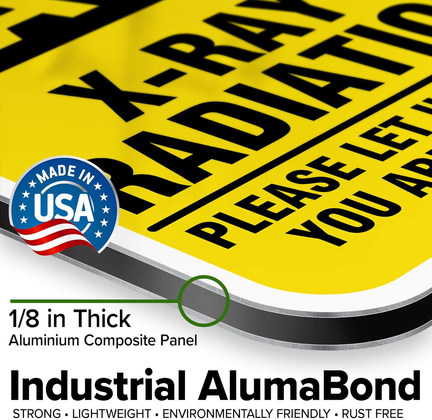 X Ray Radiation Sign Please Inform If Pregnant Sign, 12x16 Inches, Rust Free DiBound, Fade Resistant, Made in USA by My Sign Center