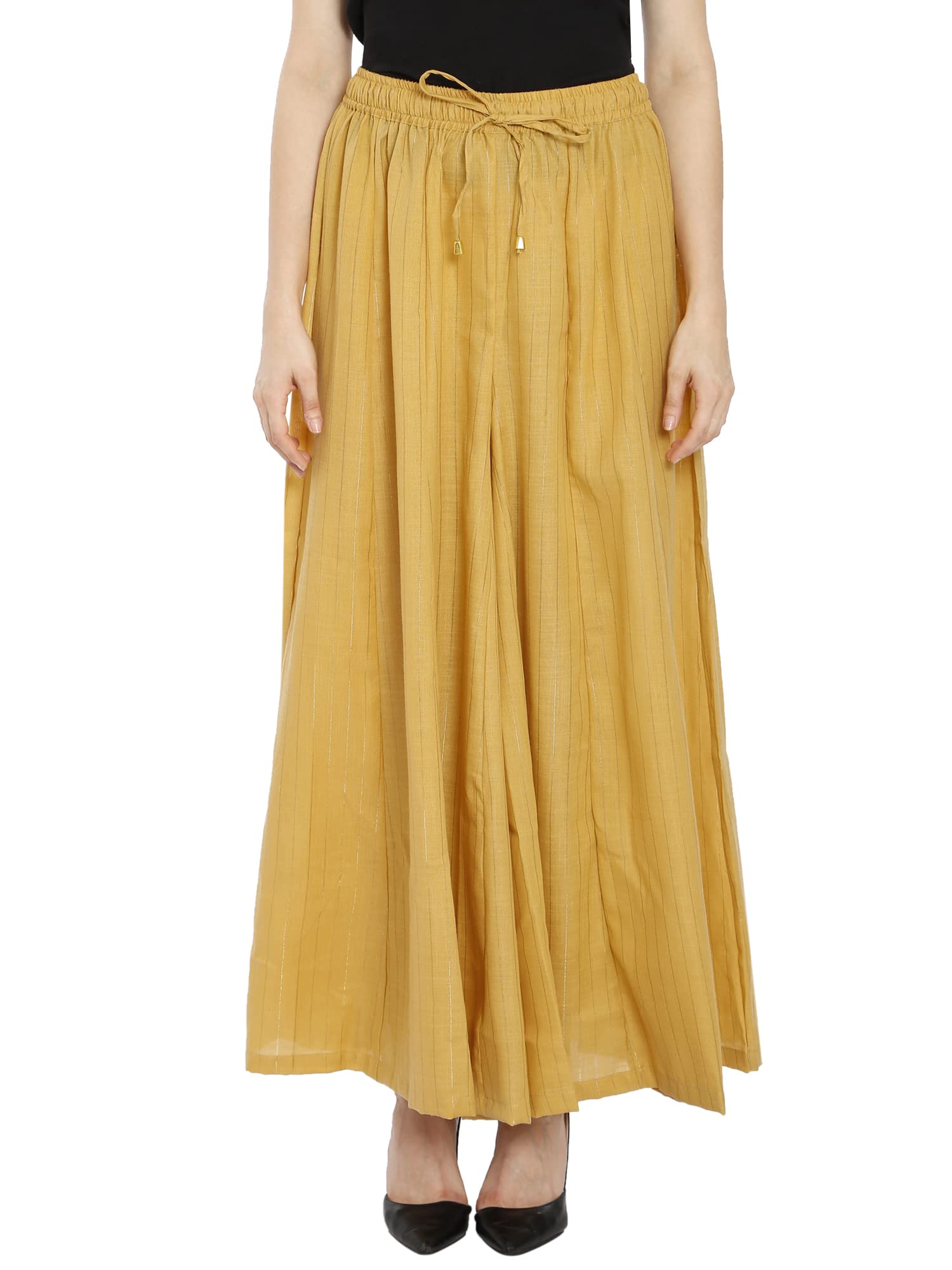 Women Stylish and Fashionable Cotton Sharara Palazzo Pants || Full Flared Palazzo || Women Free Size Cotton Sharara-image-46