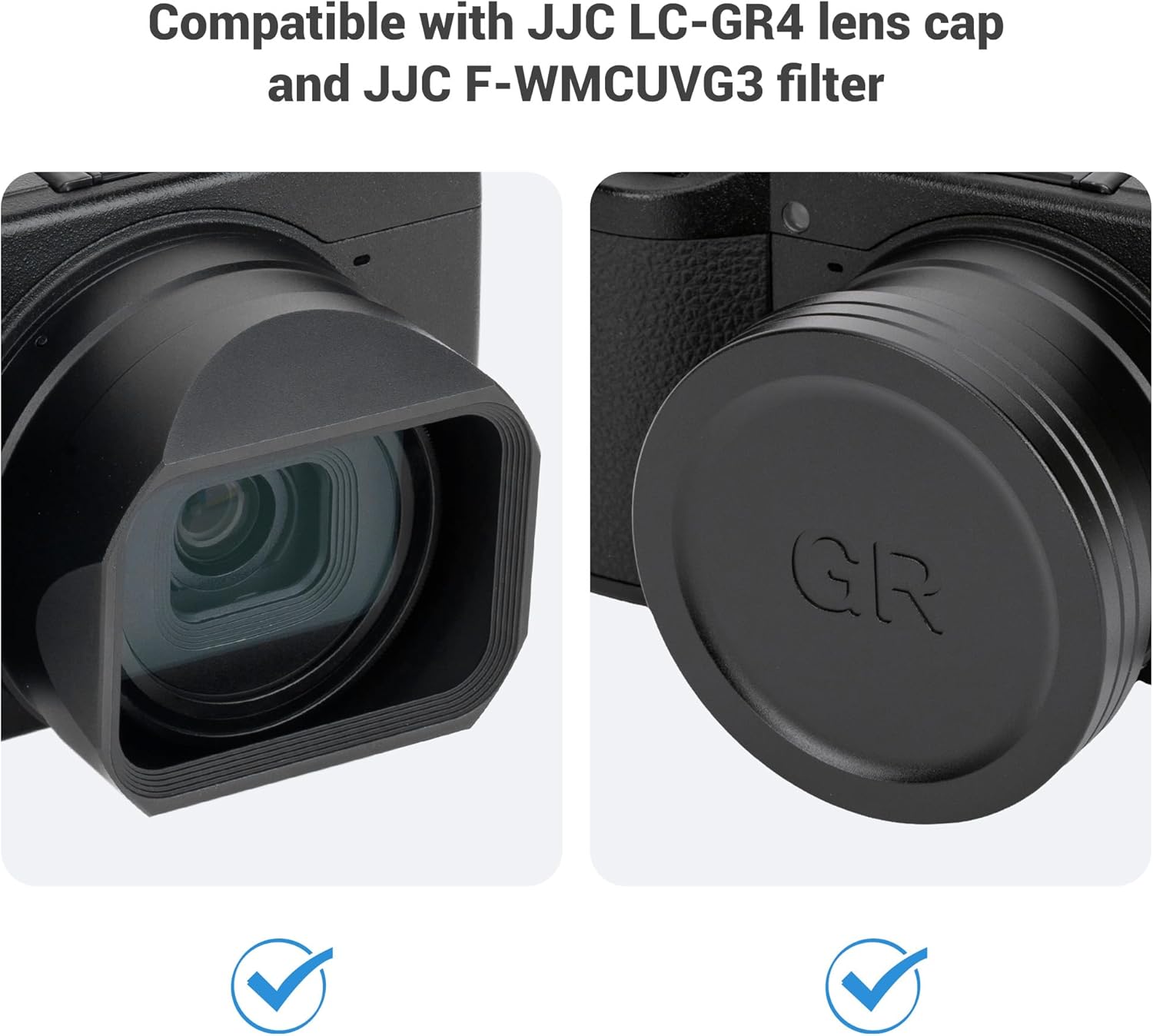 JJC GR IV Lens Hood for Ricoh GR4 GRIV HDF Monochrome Digital Camera Accessories, Aluminum Lens Protective Shade for Ricoh GR 4, No Vignetting and Anti-Scratches