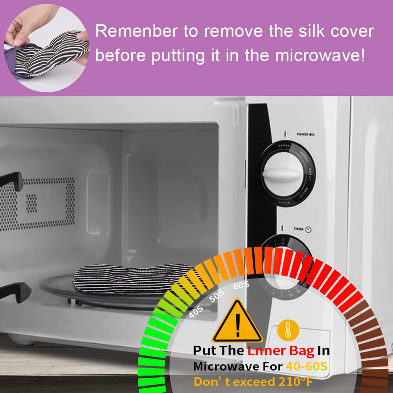 Lavender Eye Mask,Hot or Cold Silk Eye Pillow for Sleeping,Dry Eyes,Puffy Eyes,Migraine, Sinus Pain,Natural Herbal Relaxation Gift for Men Women : Health & Household