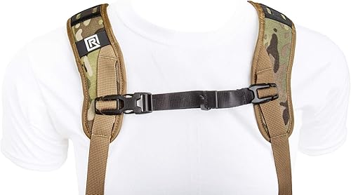 Miniatura 2 de BLACKRAPID Arnés de doble cámara - Camuflaje multiterreno, diseñado para 1 o 2 cámaras, Camo