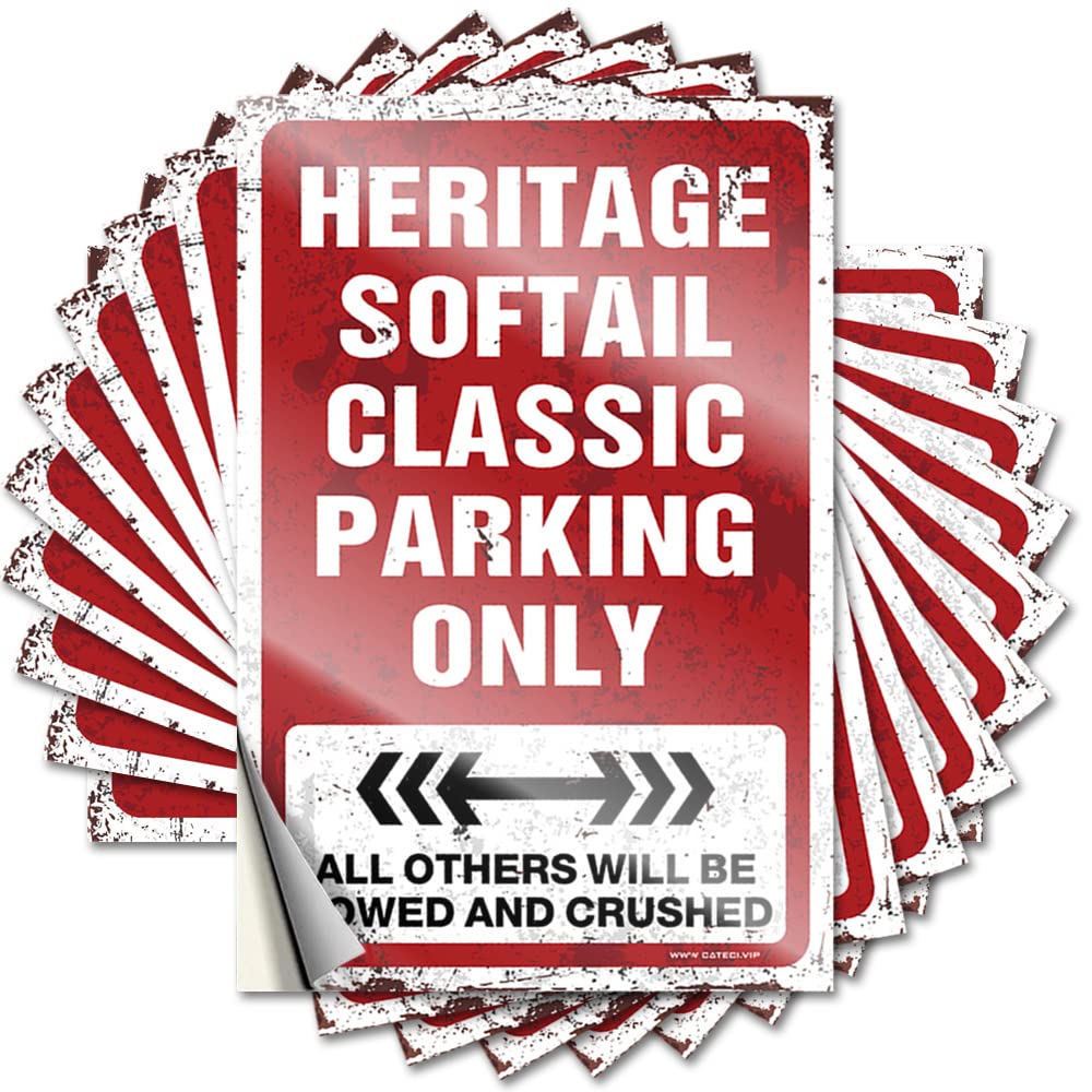 Great Sticker, Best Hard Heritage Softail Classic Parking Only | Funny Quote Interior Decals(12X18CM)