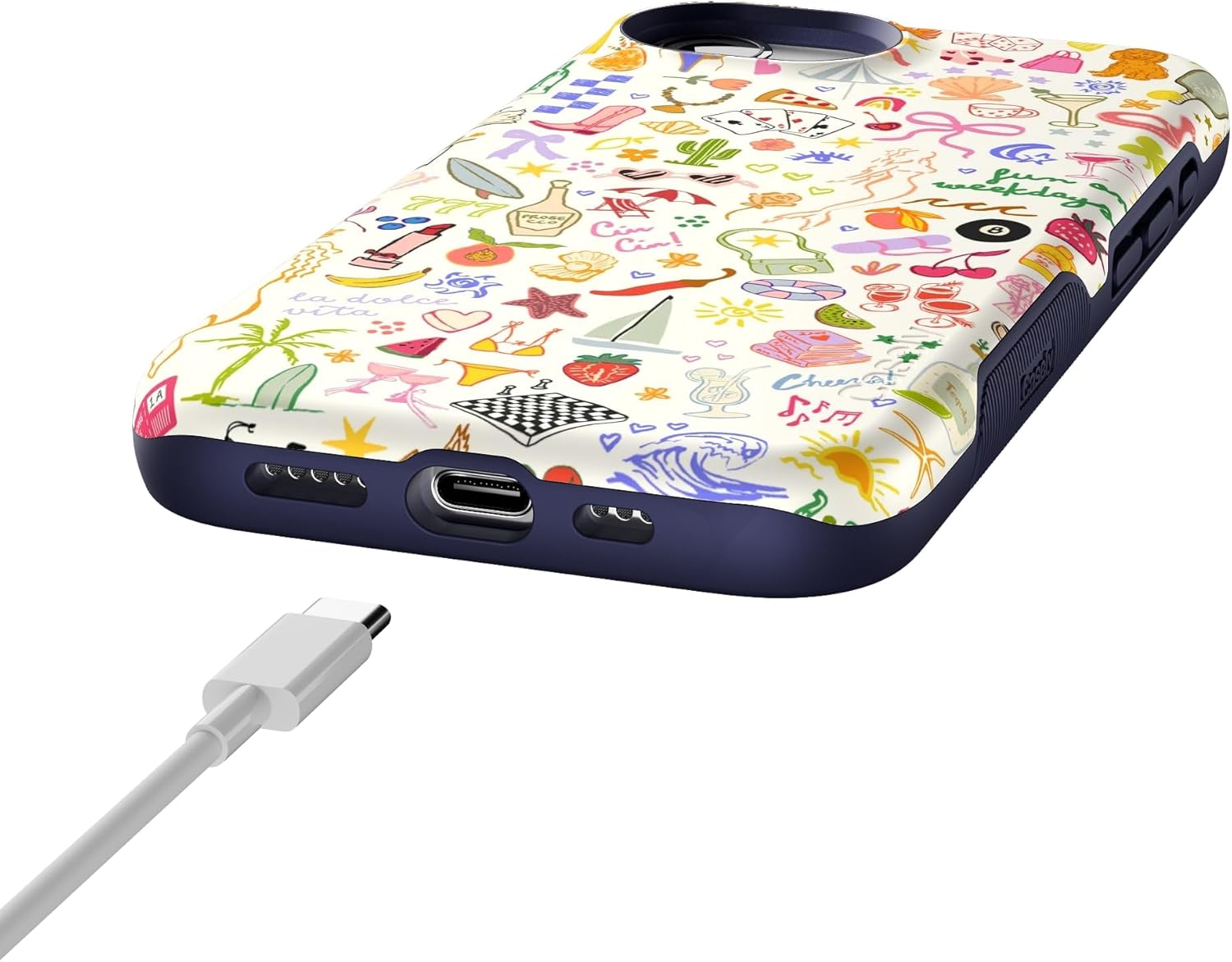 Casely iPhone 16e Case | All The Fun Things | Fun on Weekdays | Bold Protective Design | Compatible with MagSafe
