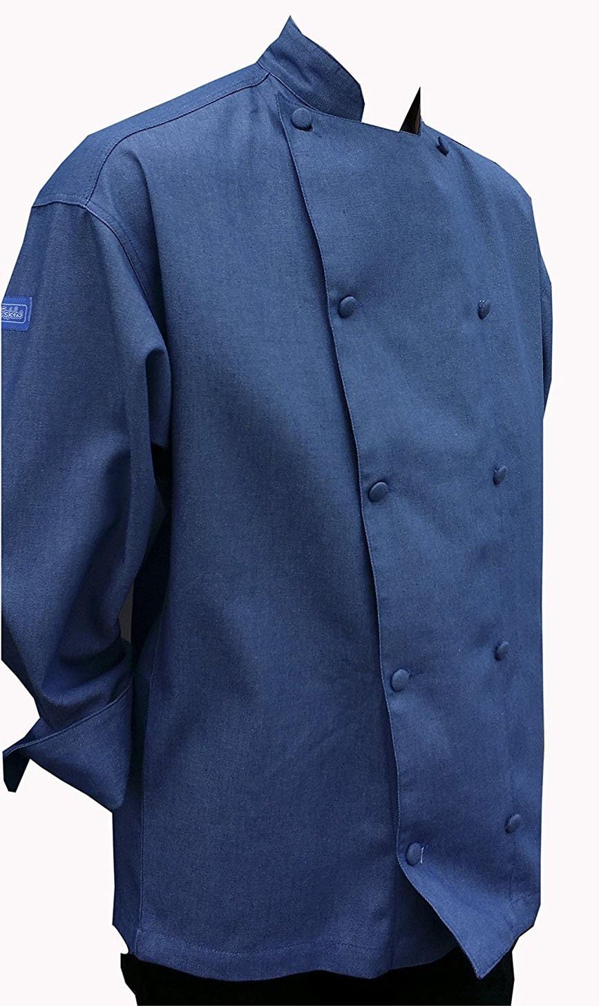 CHEFSKIN Small Jacket Light Denim Adult Long Sleeve Pocket Cool Beanie