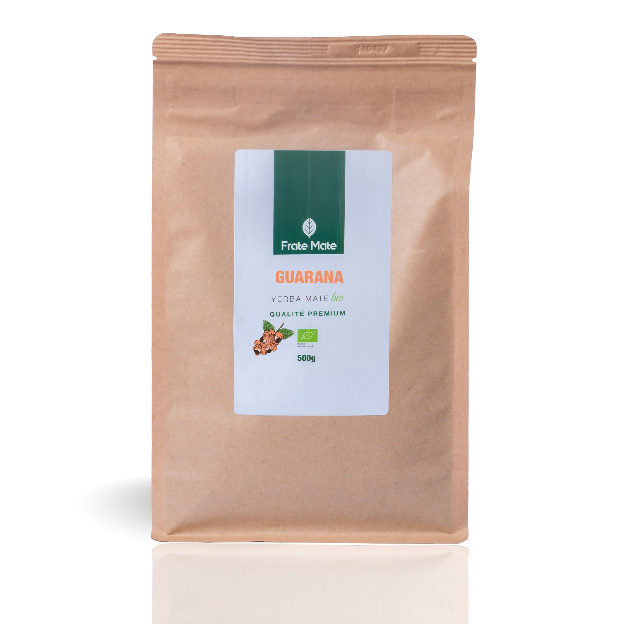 FRATÉ MATÉ Guarana 500G | Yerba Maté Vert en Feuilles Sans Amertume | Maté Énergisant Naturel Guarana | Yerba Maté Fruité et Très Caféiné | Booster Naturel | Conditionné en France