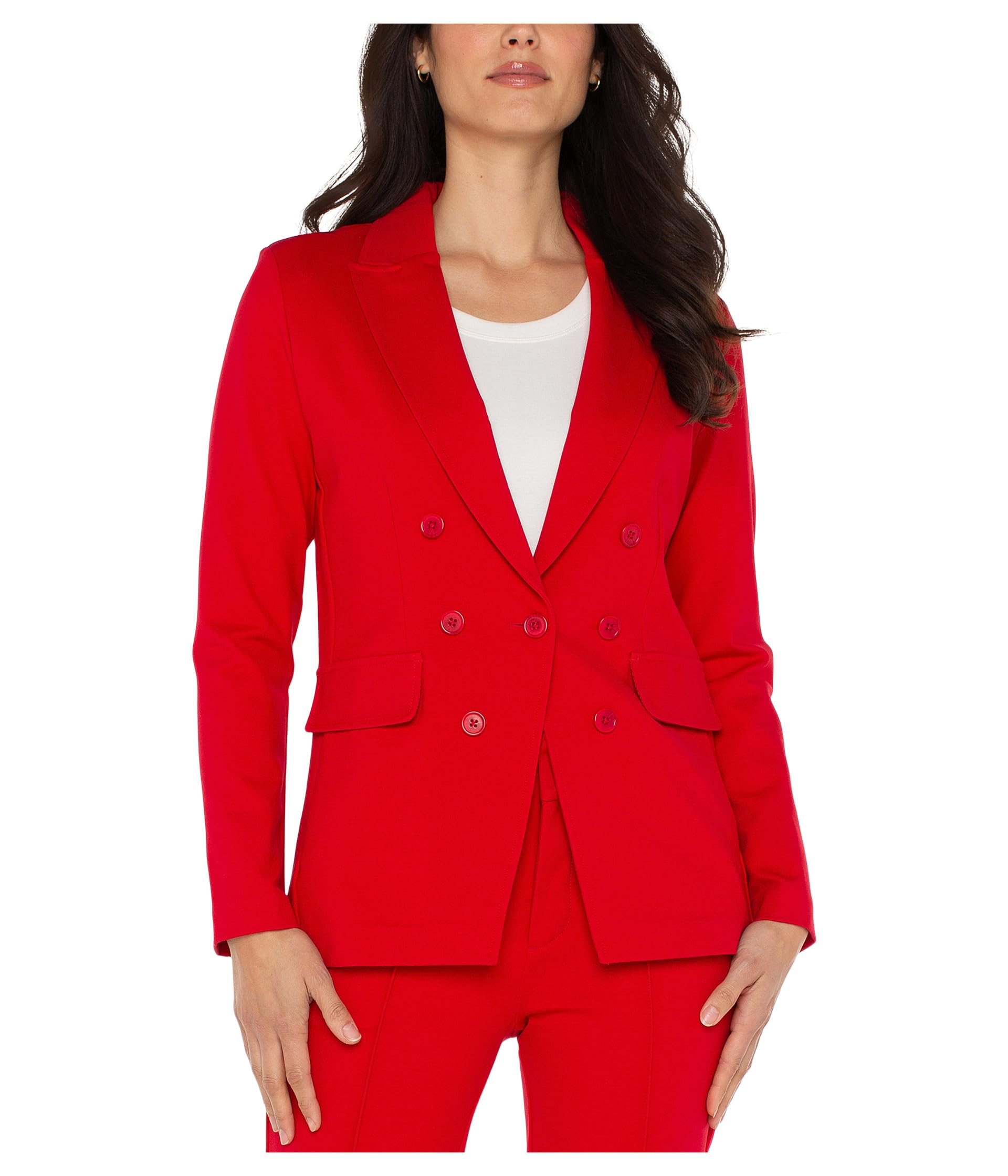 Liverpool Womens Super Stretch Ponte Faux Double Breasted Blazer