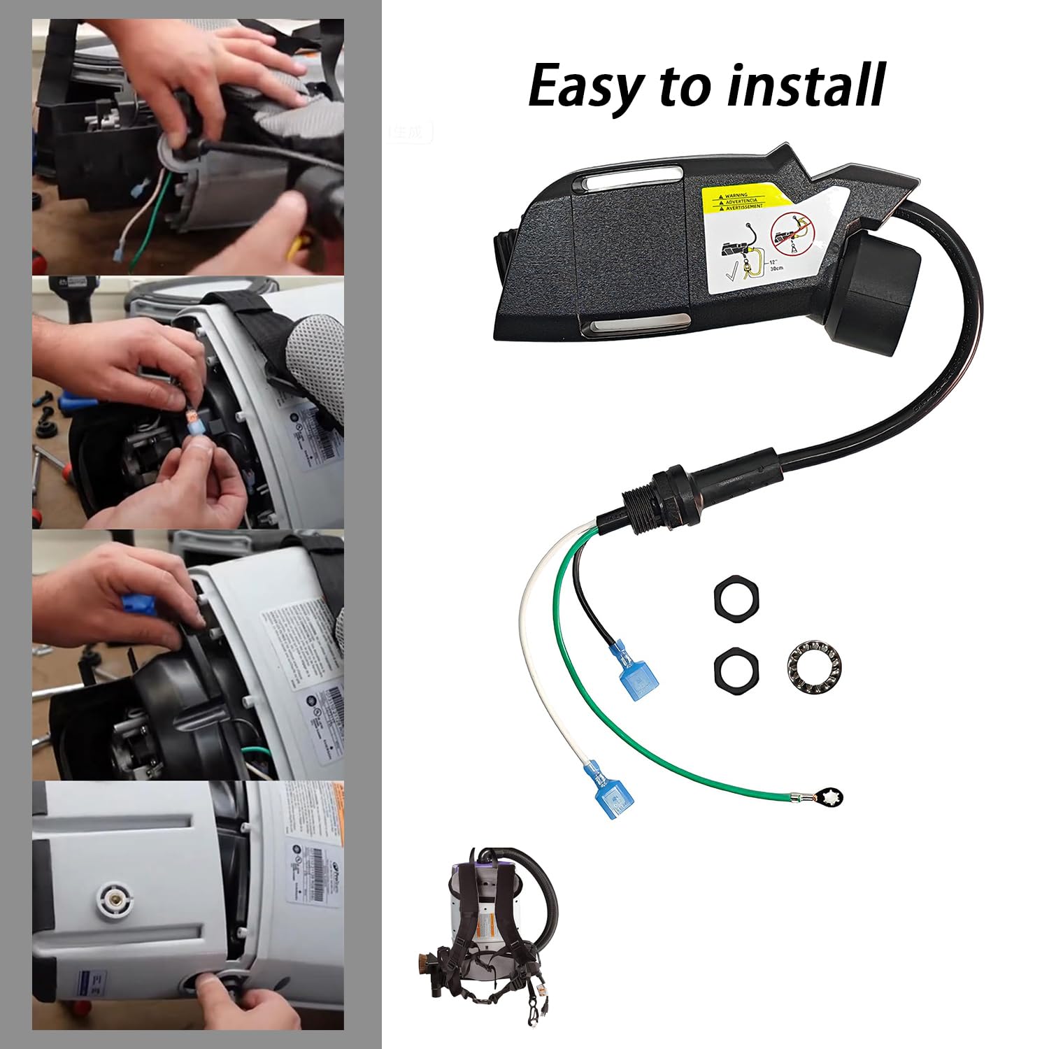 Compatible with ProTeam 836225 Switch Box Full Component Replacement, Compatible with Super Coach Pro 10 and Pro 6 Backpack Vacuum Cleaner Accessories