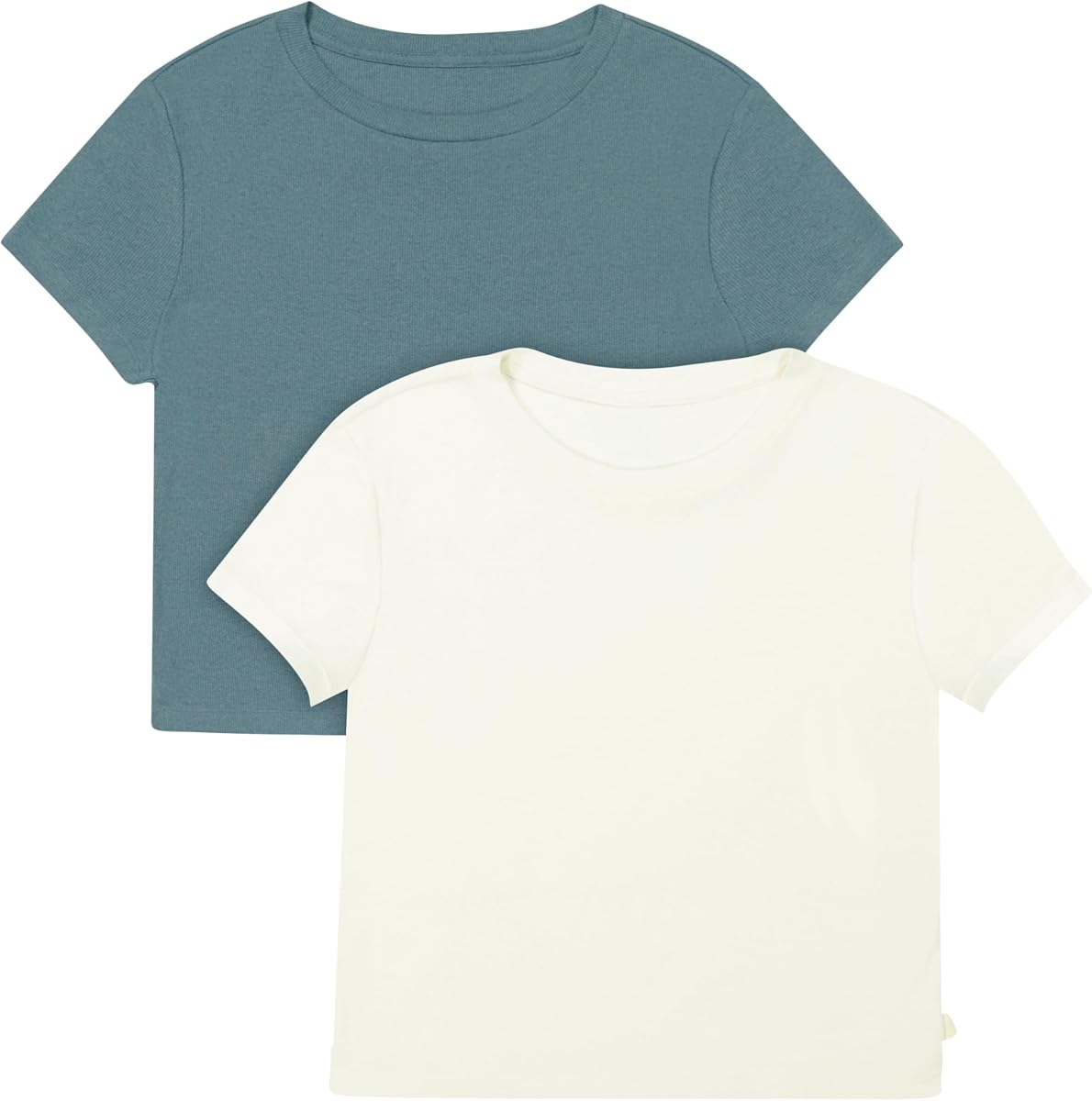 Hanes Camiseta Originals Baby Doll para mujer, paquete de 2, camiseta cómoda de canalé supersuave, paquete de ropa de estar por casa