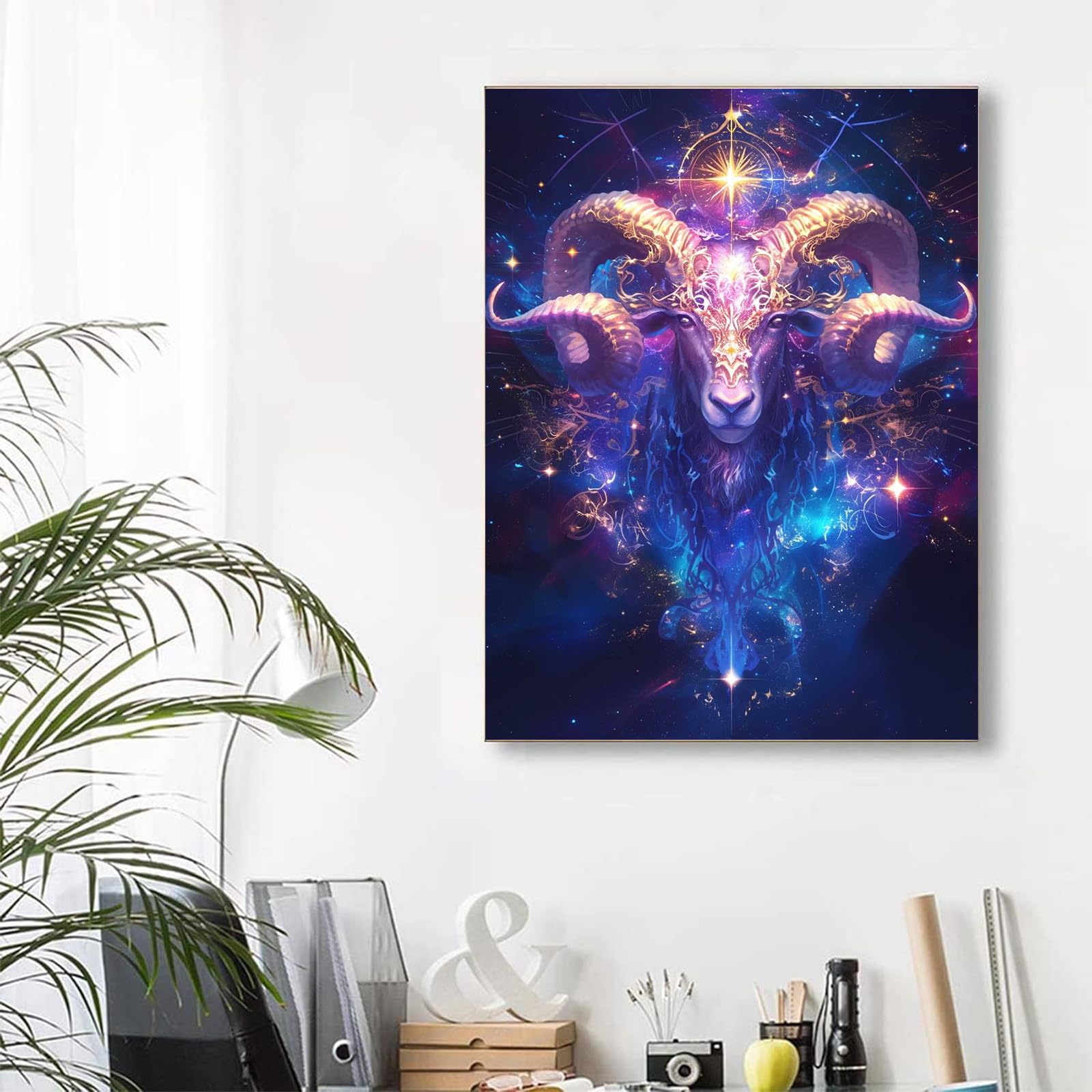 YOUSHIHA Libra Constellation Diamond Painting Kit - 5D Full Drill DIY Art 8x12 Inch