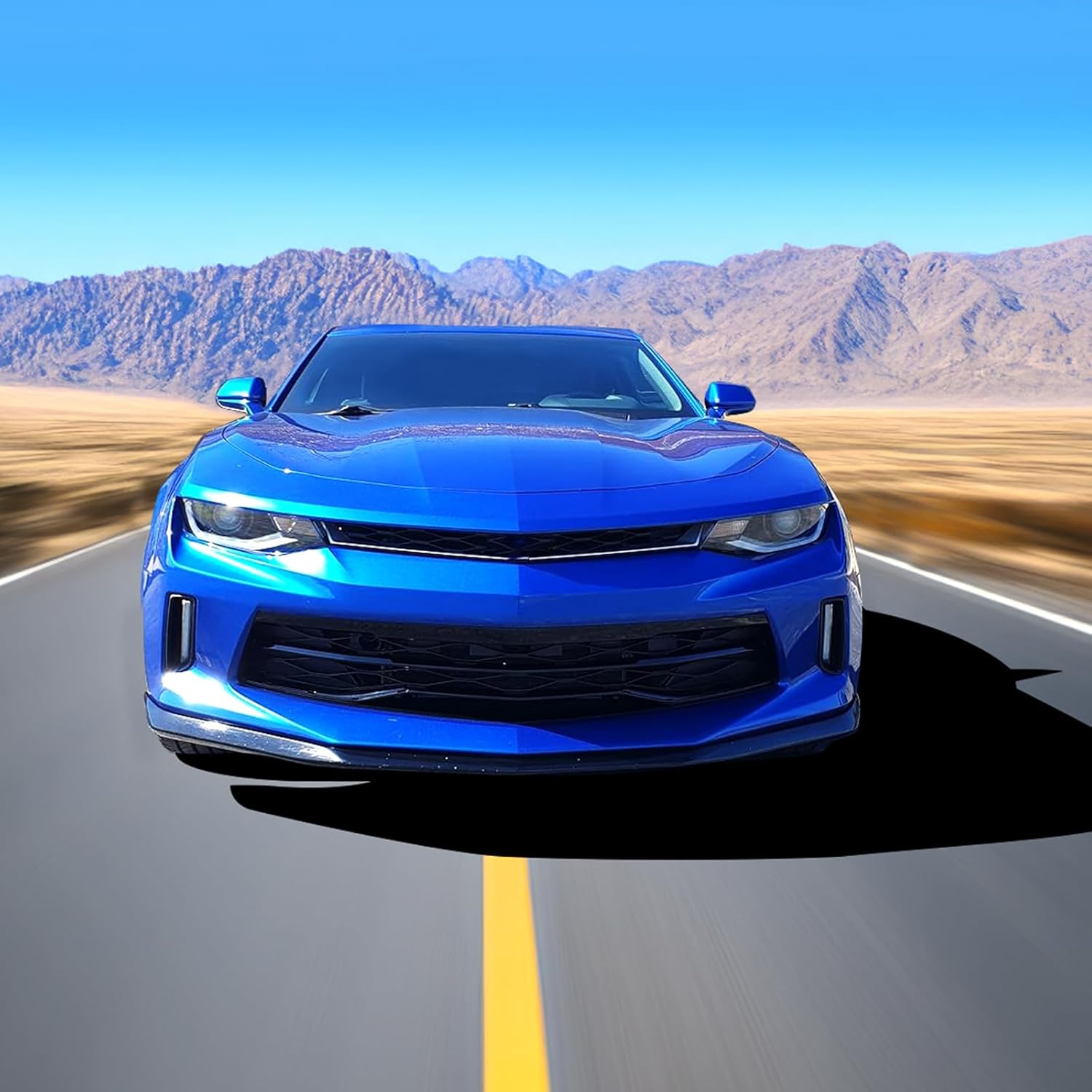 FREEMOTOR802 Compatible with 2016-2018 Chevy Camaro Front Bumper Lip, Factory Style Painted #WA8555 Black ABS Spoiler Guard Splitter Valance Chin
