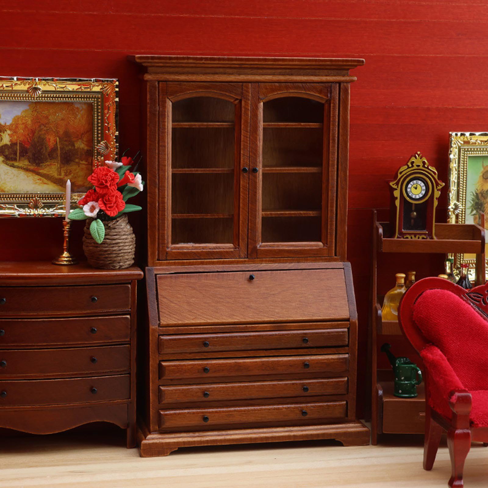 Casa delle bambole 1/12, mobile in miniatura con cassetto, per adulti