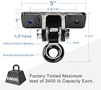 Vista 3 de BETOOLL Ganchos de columpio resistentes de capacidad de 2400 libras para juegos de madera, patio de recreo, porche, interiores y exteriores, ganchos