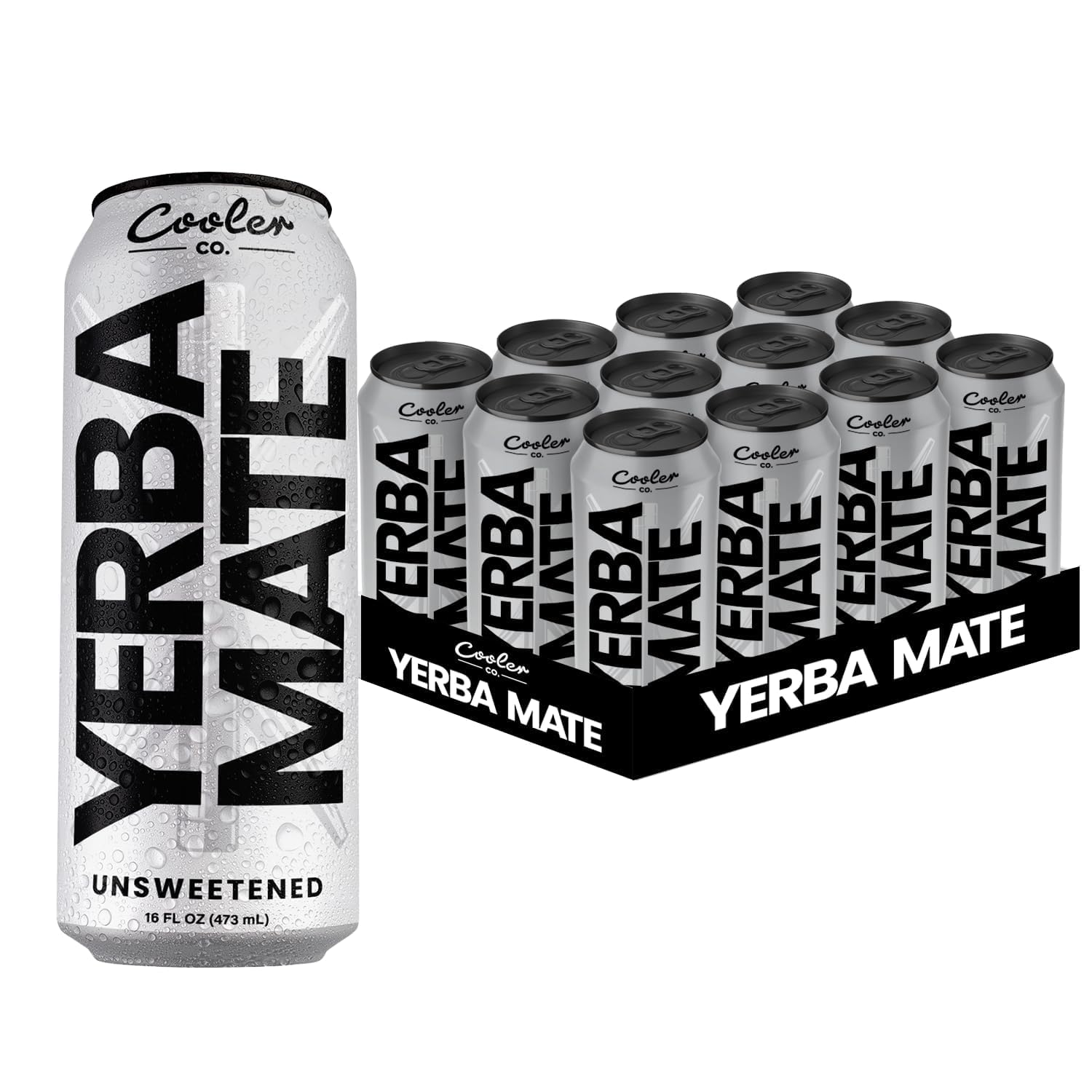 Yerba Mate 12 Pack by Cooler Co. (Unsweet Flavor)