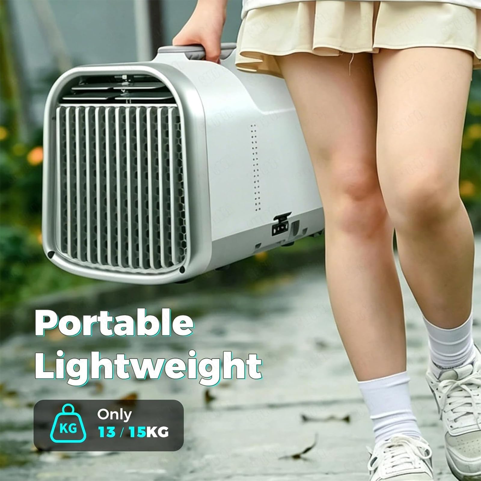 Condizionatore D'aria Portatile da Campeggio 220V per Camion 4400BTU | Condizionatore Portatile per Camper e Piccoli Ambienti, con Timer Regolabile da 1 a 12 Ore e Telecomando
