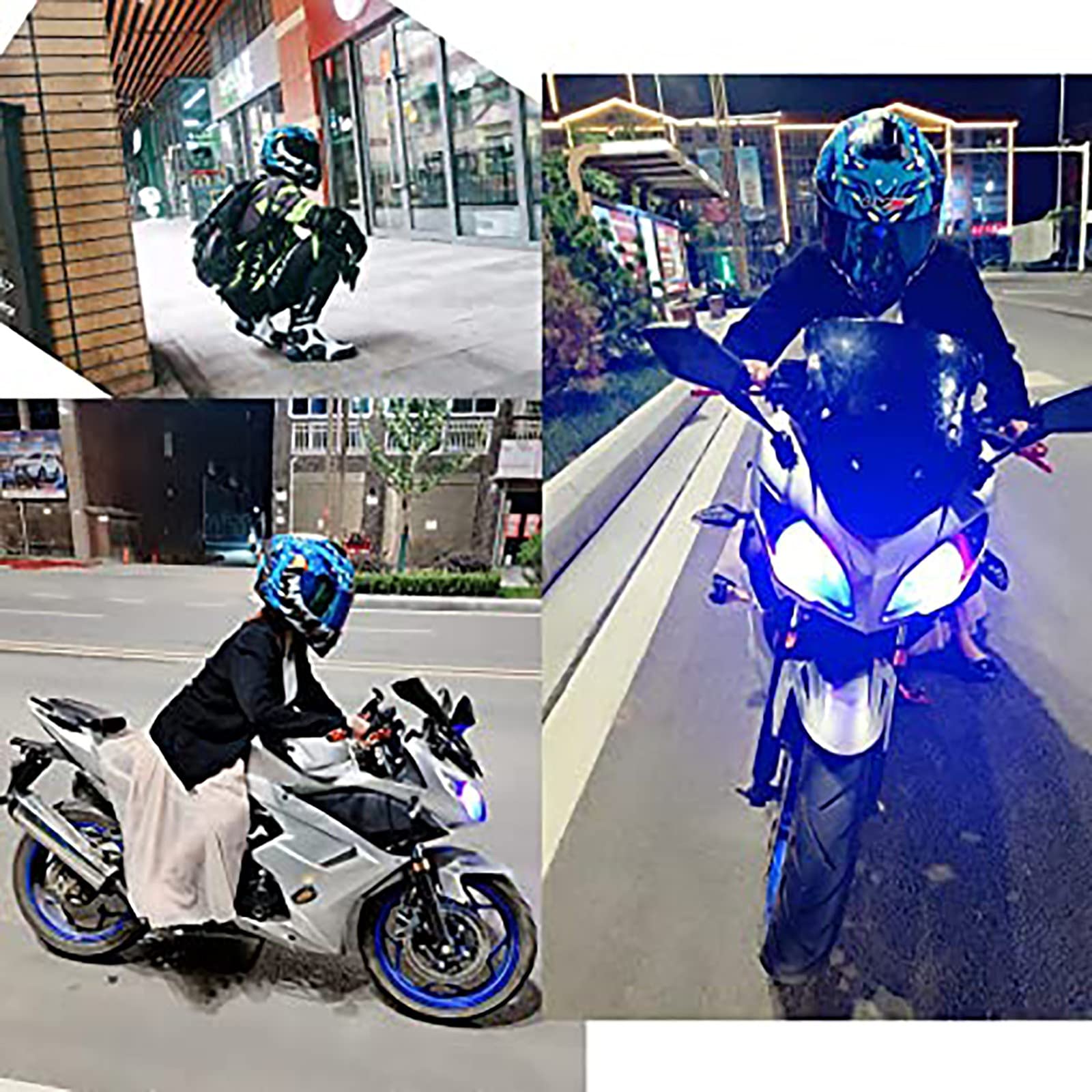 Integrado Casco De Moto Modular con Doble Visera Cascos De Motocicleta Abierto Homologado ECE Racing Crash Helmet Casco Moto Integral para Adultos Mujeres C,S