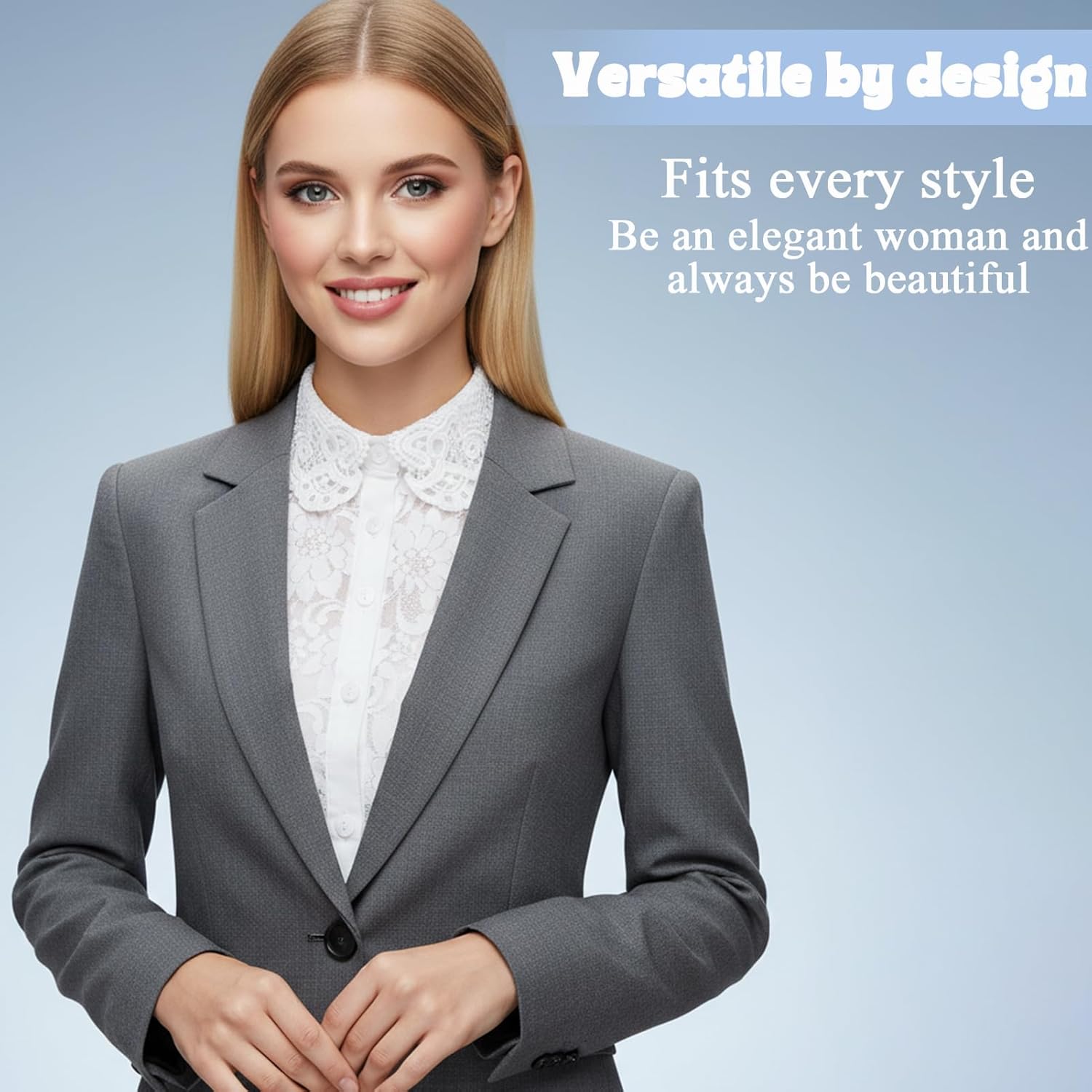 JATEBI Fake Collar Detachable Collar Shirt Dickey Collars Half False Blouse Dickey for Women Outfits - Image 6