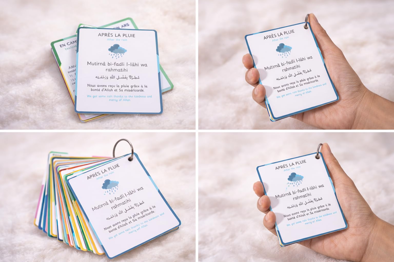 Apprendre l’Islam aux Enfants, Cartes d’invocations pour Enfant Musulman, +40 duas Quotidiennes la citadelle du Musulman, Facile et Pratique, Eid, Ramadan, Format Poche