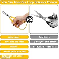 Vista 5 de 3 tijeras Windspeed Spring Loop - Mini tijeras de entrenamiento con agarre colorido y asas de compresión fáciles de abrir para necesidades