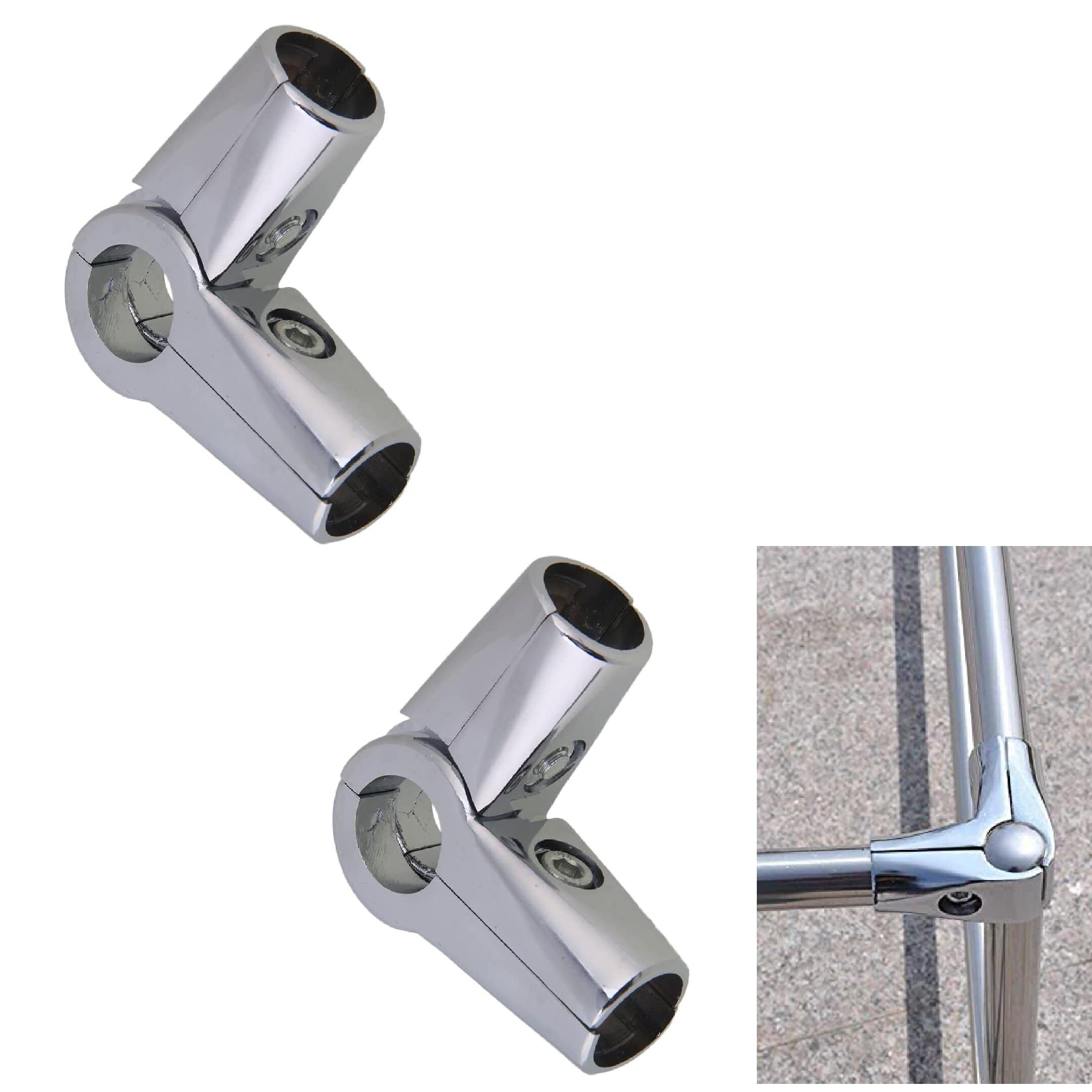 My Shopfittings 32Mm Or 1.25 Inch Heavy Duty 3 Clamp, 4 Ways, 5 Ways, And 6 Ways Clamp And Tubing Accessories For 25Mm Tube (4-Way Clamp)