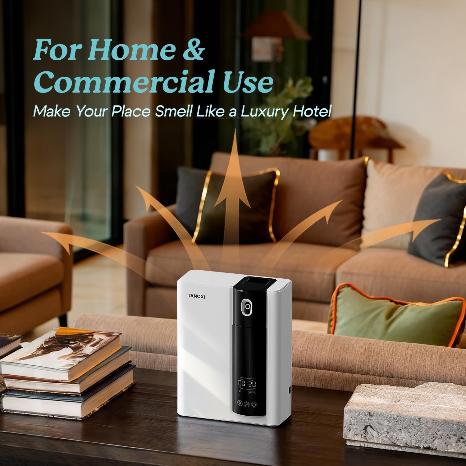 Waterless Diffuser Kit Included 200ml Oil, Scent Air Machine for Home Cover Up to 2000 sq.ft, Smart Hotel Collection Diffuser for Large Rooms, White