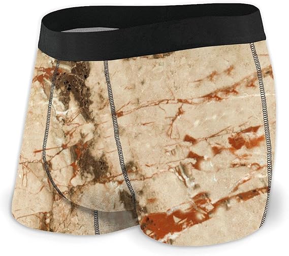 Amazon Uddesign 赤いおよびベージュ大理石 メンズ ボクサーパンツ ボクサーショーツ 下着 男性下着 ショーツ プレゼント 彼氏 パンツ ボクサー メンズボクサーブリーフ 男性 メンズショーツ ボクサー 通販