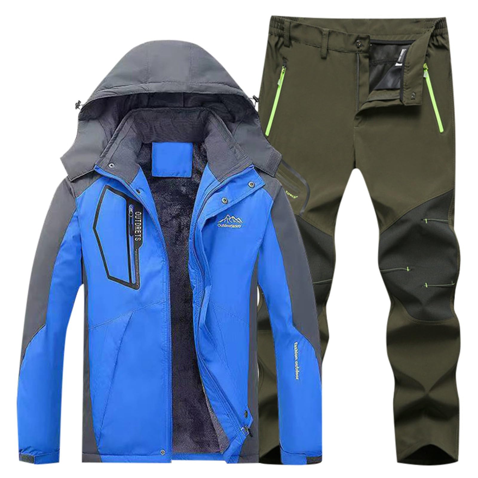 Skianzug Damen 2 Teilig Set: Skijacke und Skihose Große Größen Skioverall Winddicht Skianzüge Wasserdicht Skibekleidung Warme Ski Anzug Schneeanzüge Zweiteiler