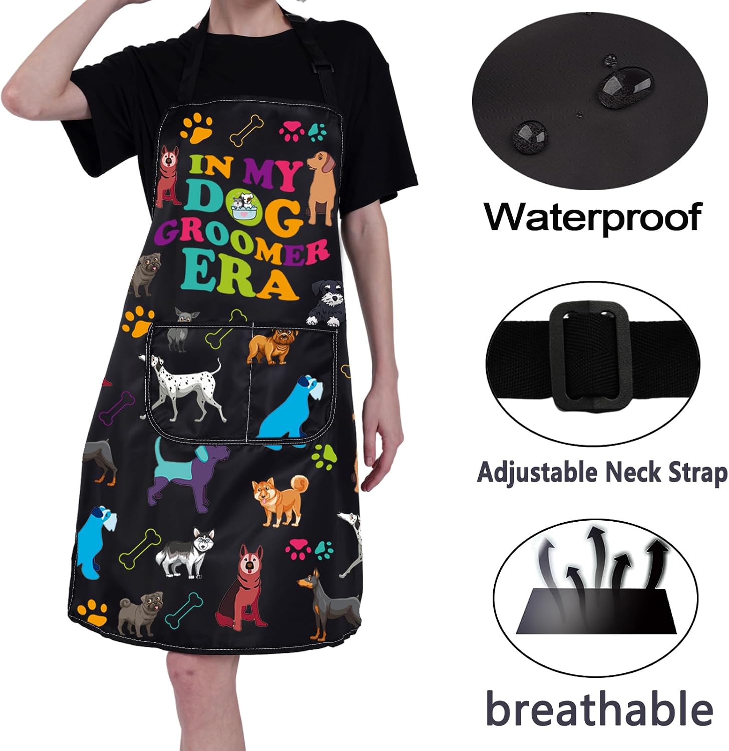 CMNIM Dog Groomer Apron Era with Pockets image 3
