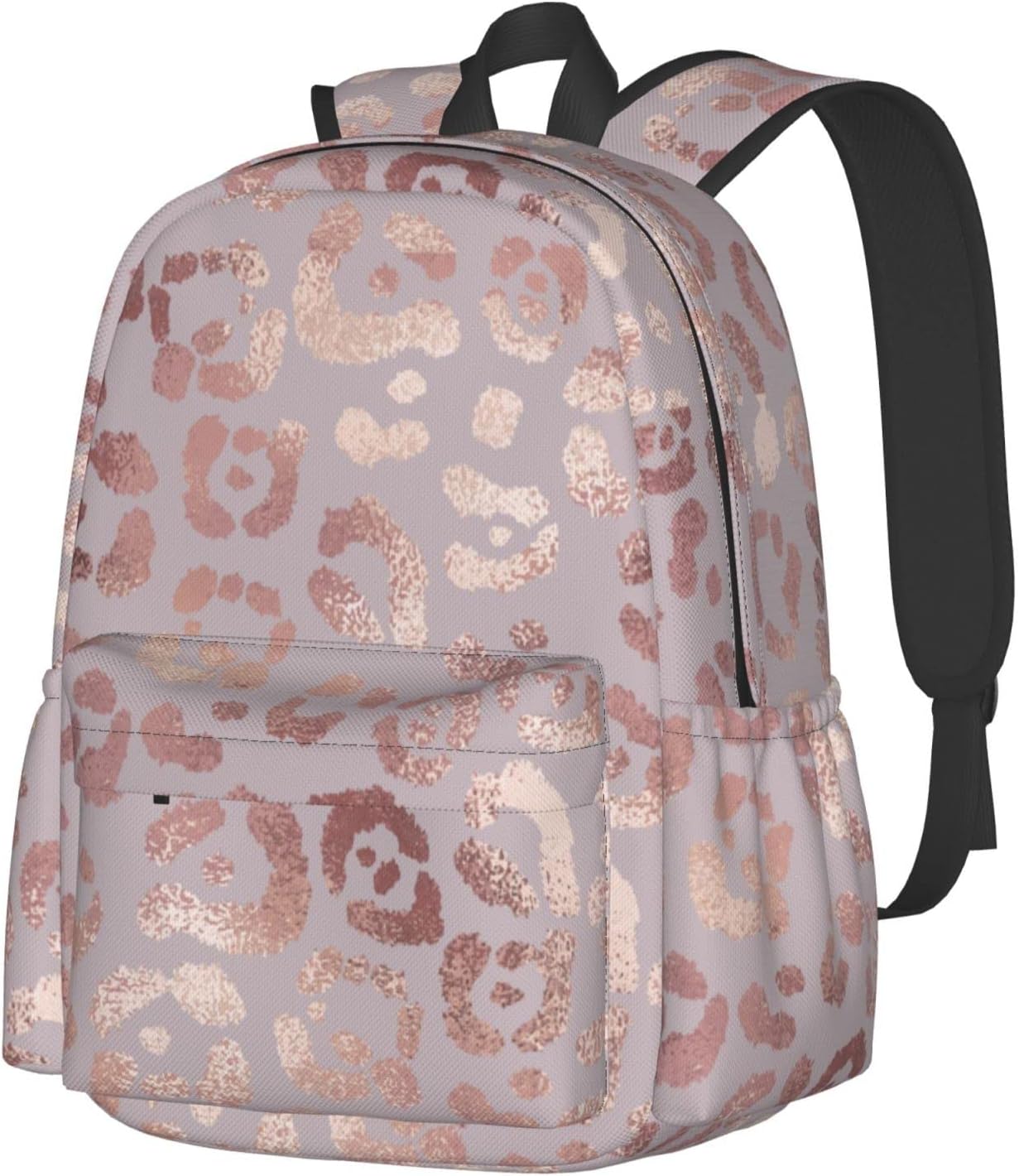 Rose Gold Leopard Skin Tote Backpack Bookbag Laptop Backpacks Multipurpose Daypack for Boys Girls School Men Women Travel Hiking