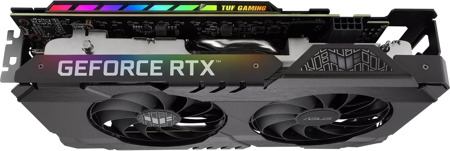 ASUS TUF Gaming GeForce RTX 3050 OC Edition Gaming Graphics Card (PCIe 4.0, 8GB GDDR6, HDMI 2.1, DisplayPort 1.4a, Dual Ball Fan Bearings, All-Aluminum Shroud, 2.8-Slot Design, GPU Tweak II)