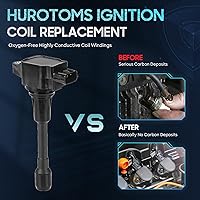 Vista 5 de Paquete de 4 bobinas de encendido compatibles con Infiniti FX50 Q70 QX70 Nissan Altima Cube Rogue Versa NV200 NP300 Tiida 1.6L 1.8L 2.5L L4