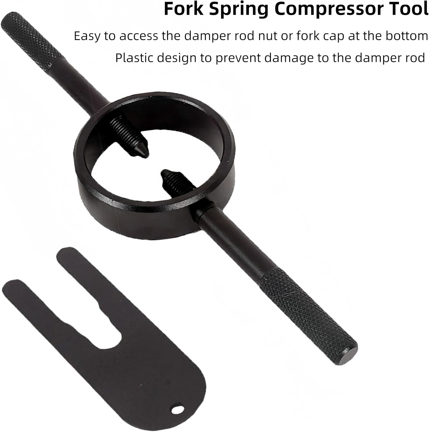 Motorcycle Fork Service Tool Kit, Fork Maintenance Tool Set Includes Fork Oil Level Tool Fork Spring Compressor Tool and Damper Rod Bleed Tool, 5 Thread Size M10 x 1.0/1.25, M12 x 1.0/1.25, M14 x 1.0