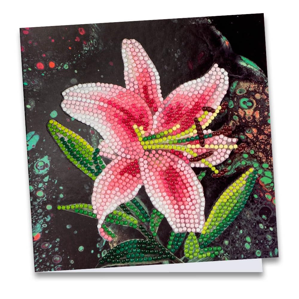 Ideen Mit Herz Lily 03 Diamond Painting Greeting Card | 16 X 16 Cm | 370 Gsm | Includes Envelope & Tools (Lily 03)
