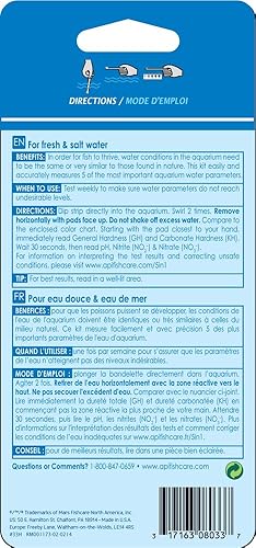 Miniatura 2 de API Tiras de prueba 5 en 1 para agua de acuarios dulce o salda