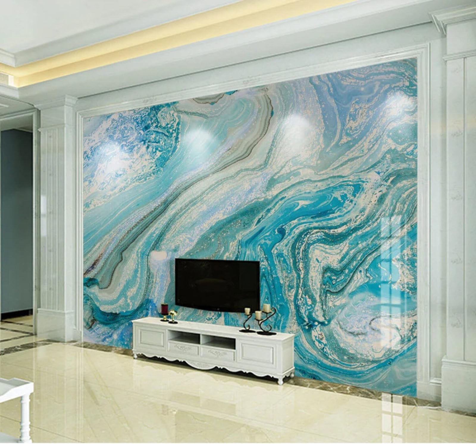 Xlming 250Cm×170Cm(B×H) Abstract Fresh Marble Effect Textured Geometric 3D Wallpaper Silky Texture Home Study Office Grey Dining Room Sofa Bedroom Living Room Tv Backdrop-250Cm×170Cm
