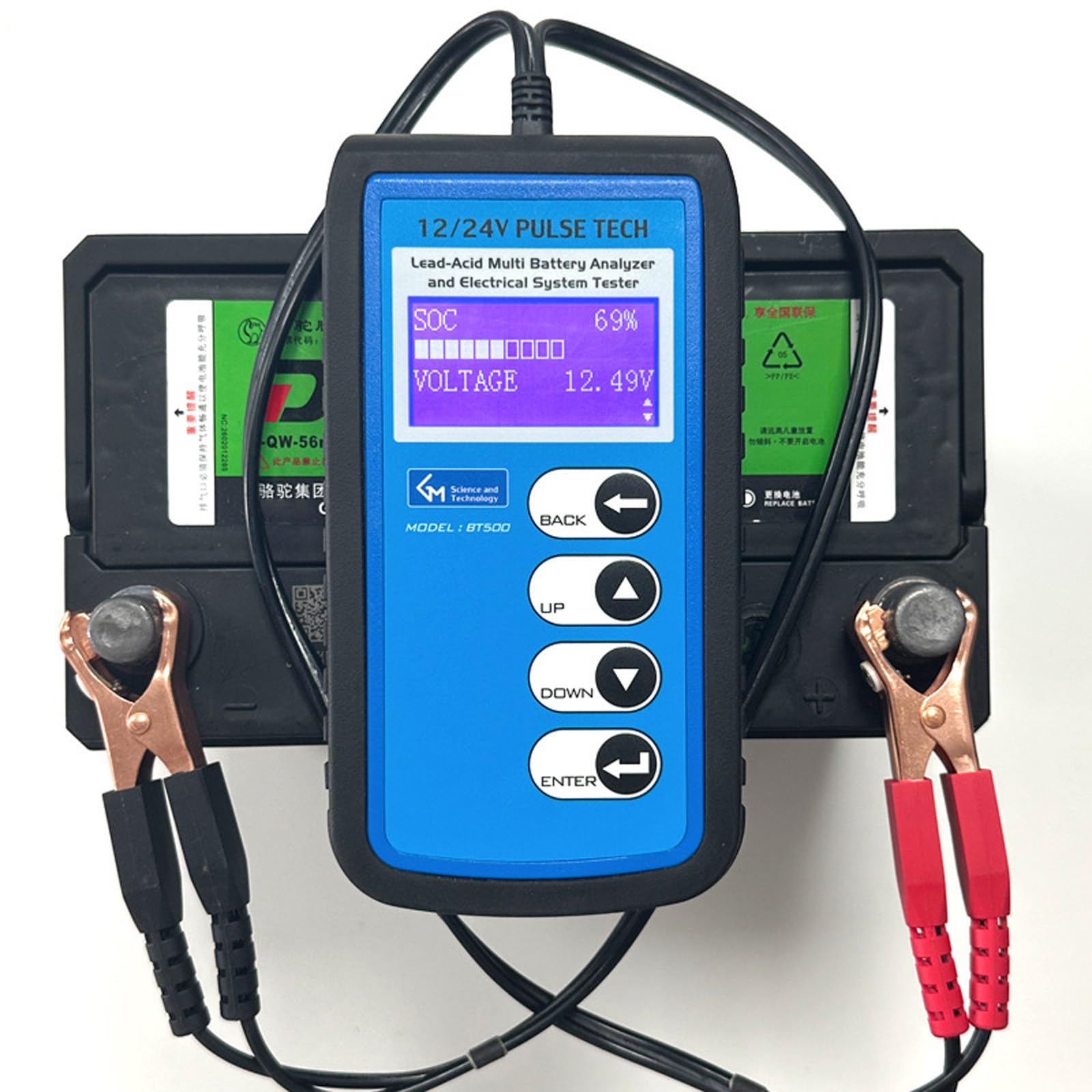 Strumento diagnostico automobilistico ad alta precisione 12 V/24 V per capacità della batteria, resistenza e analisi di carica della batteria dell'auto tester
